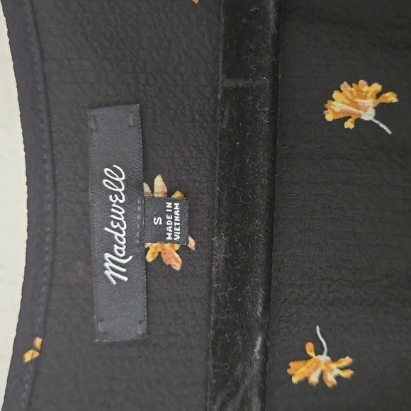 Madewell Petite Tie-Waist Mini Dress in French Daisies Cottagecore Summer Modest - Picture 3 of 9